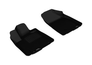 Toyota Highlander Floor Mats - Front - 3D MAXpider - Kagu - Black - `08-`13 Toyota Highlander Floor Mats - Front - 3D MAXpider - Kagu - Black - `08-`13